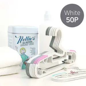 화이트 50P 패드 미끄럼방지 논슬립 옷걸이lmn576