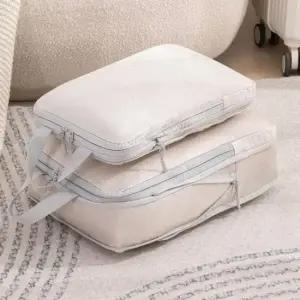 이중지퍼 여행파우치 압축가능 정리파우치 4종세트