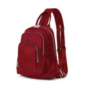 화사한 엄마 중년 가방 레드 외출 나들이 백팩
