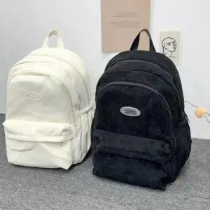 학생 백팩 책가방 골덴 멀티포켓 수납 2색