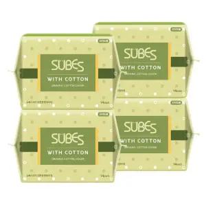 슈베스 위드코튼 유기농 순면커버 생리대 중형 14P x4팩