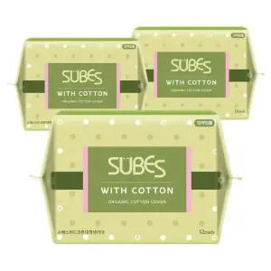 슈베스 위드코튼 유기농 순면커버 생리대 대형 12P x3팩