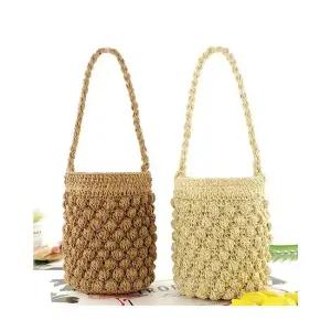 유니크 여름 캐주얼 바스켓백 휴양지 숄더백 토트백 여자미니백 여성휴가패션