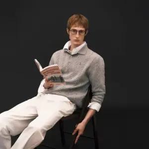 헤지스 남성 울 케이블 카라 긴팔니트 HZSW5D552G2 462482