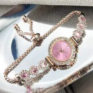 안젤라 슬라이드 여성 손목시계 핑크 여성용손목시계