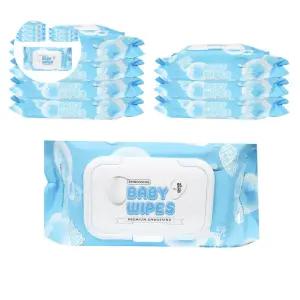 맑음한소끔 엠보싱 두꺼운 캡형 8팩 물티슈 72매