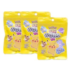 비건 어린이 츄잉팝스 간식 젤리 x 포켓몬 70g 3개