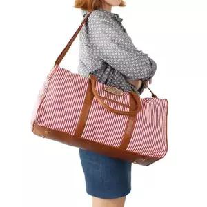 캔버스 여행용 짐가방 토드 숄더 보스턴백 스트라이프