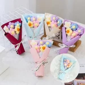 기념 선물 조화 모루 인기제품 학예회 부케 꽃다발 완제품 꽃 축제 뜨개 축하 트렌드