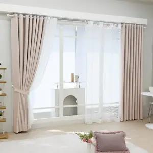 [지나송] 노엘 암막커튼+코디커튼+커튼봉 (특대형)