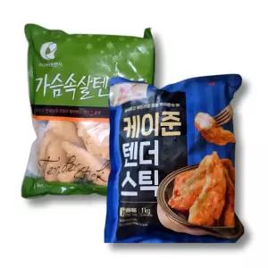 마니커 케이준치킨텐더 1kg+가슴속살텐더스틱 1kg