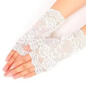 여성손토시여름용 플라워 망사 손등 팔토시 운전 핸드 숏 암워머