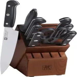 ZWILLING 고메 10피스 면도기 샤프 독일 칼 블록 세트 거의 300년 동안 완벽한 특수 포뮬러 스틸로 회사