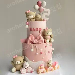 백일상 케이크모형 케이크 풍선 돌상 파티 기념일 HB 소품