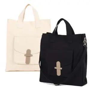 크로스끈 여자 데일리 가방 캔버스 에코백 숄더백