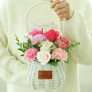 꽃단지 카네이션 바구니 어버이날 스승의날 부모님 선물 선생님선물 인테리어 소품 세아커머스