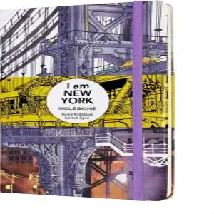 몰스킨 한정판 노트북 엠 뉴욕 라지 룰드/라인 화이트 하드 커버 (5 x 8.25) 240페이지