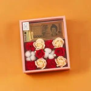 비누꽃 카네이션 꽃 축하카드 어버이날 스승의날 감사 선물 용돈박스