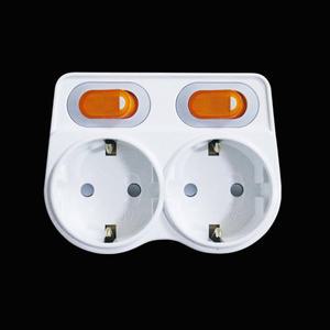국산 L자형 2구-개별스위치형 멀티탭