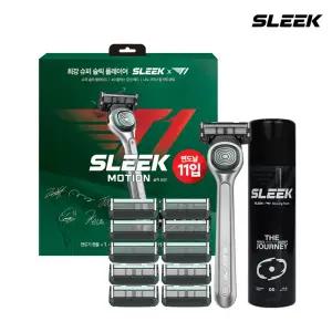 슬릭×T1 콜라보 면도기획세트 (핸들1+면도날 총11입+쉐이빙폼 100ml)