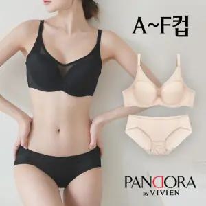 [판도라by비비안]A~F컵 풀컵몰드브라팬티2종(PB7084)75A~85F