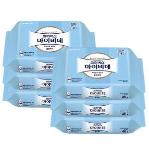 크리넥스 마이비데 화장실 물티슈 리필 46매×6팩