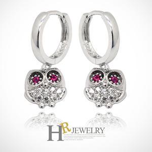 실버92.5정품)예쁜(HR)실버 702 부엉이 원터치 귀걸이