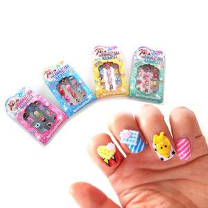 어린이 붙이는 크리스탈 파츠 네일팁 세트