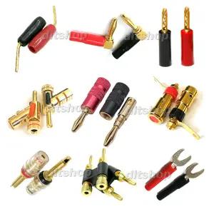 RCA 오디오 마이크 스피커 앰프 음성 연결잭 단자 스피커 바나나플러그 바나나잭 연결 제작 커넥터