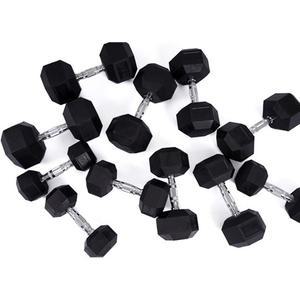 육각 고무덤벨 홈짐 아령 35kg