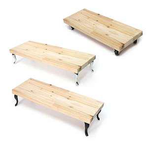 소나무 25T 화분받침대 본체받침대 바퀴선반 원목 거치대 화분정리대