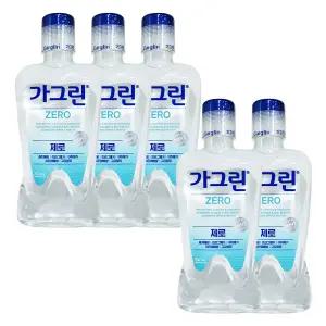 가그린 제로 750ml 5개 순한 구강청결제