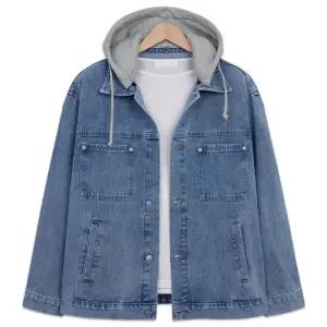워싱 오버핏 후드 탈부착 데님자켓 (KD013)