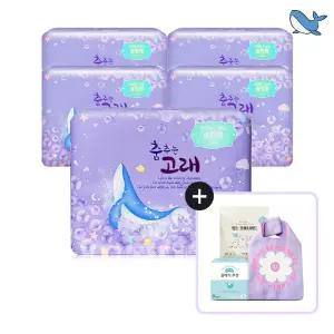 춤추는고래 대용량 생리대 오버나이트18P X 5팩 /90매