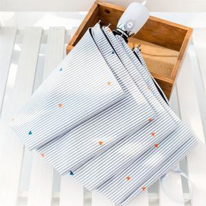 삼각 스트라이프 자외선차단 3단 자동 암막 우양산 (3-003(ST))