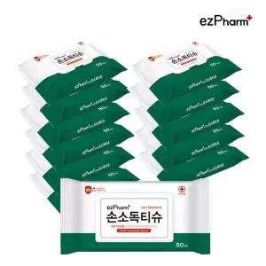 [ViPET]이지팜 손소독티슈 50매 12팩 / 학교물티슈 / 휴대용물티슈
