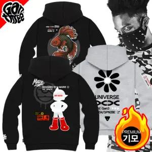 [간쓰리] 디자이너 기모 후드티 / 국내생산 맨투맨 티셔츠 남녀공용 남자 여자 남성 여성 빅사이즈 커플티