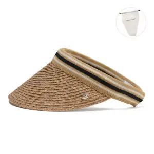 헬렌카민스키 비앙카 바이저 햇 라피아 햇 썬캡 누가 블랙스트라이프 BIANCA-NB260