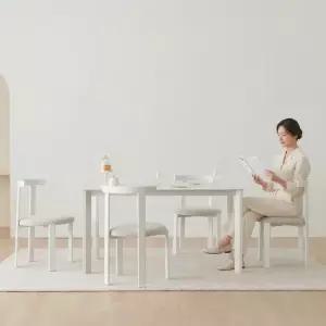 세라믹 4인용 식탁 론다 쿠션 체어 세트 1400 +의자 4개) DF928091