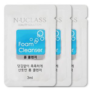 엔유클라스 일회용 폼클렌져 3ml x 1000개 폼클렌징 여행용 휴대용 세면도구