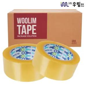 우림 박스테이프 포장용 택배 opp H50-더블중포장(80Mx50개)투명