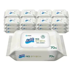 [하프클럽/]스카트 천연펄프  물티슈 캡형 70매 24개