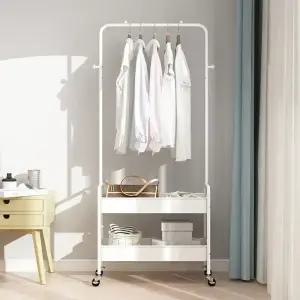 모던스탠드행거 트롤리 선반 이동식 행거 바퀴 옷걸이 옷장
