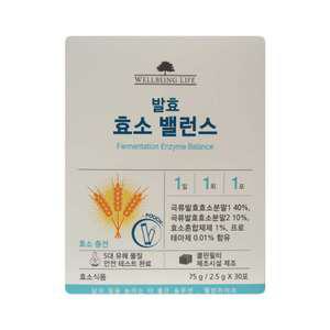 코리아나 웰빙 라이프 발효 효소 밸런스75g(2.5gx30포)
