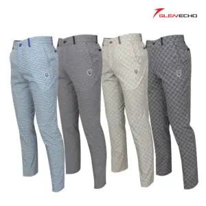 그렌에코 ges22802 남성 허리 통밴드 체크프린트 골프바지