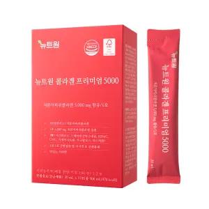 약사개발/ 뉴트원콜라겐프리미엄5000 저분자피쉬콜라겐 어린콜라겐 300달톤 5000mg 15포