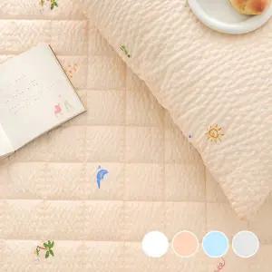 [스잠]여름 시어서커  바다잇츠  고정밴드형. 미끄럼방지형 침대패드/MS.S.SS.Q/4COLORS