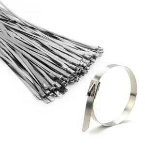 스탠레스 스틸 케이블타이 실외 야외 반영구 고정용 타이 100개입