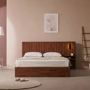 피츠 모리스 수납 침대 협탁1개 프레임 Q PGS086