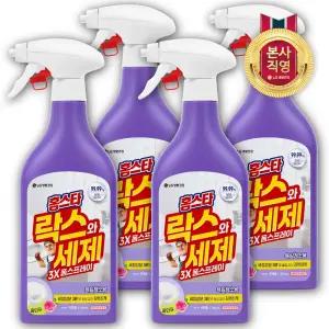 홈스타 락스와세제 3X 폼 스프레이 후로랄 500ml 4개
